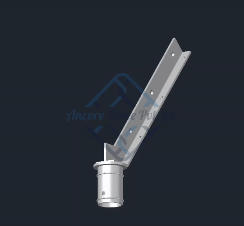 Barb Wire Arm 3 Wire Heavy Duty Inside Push